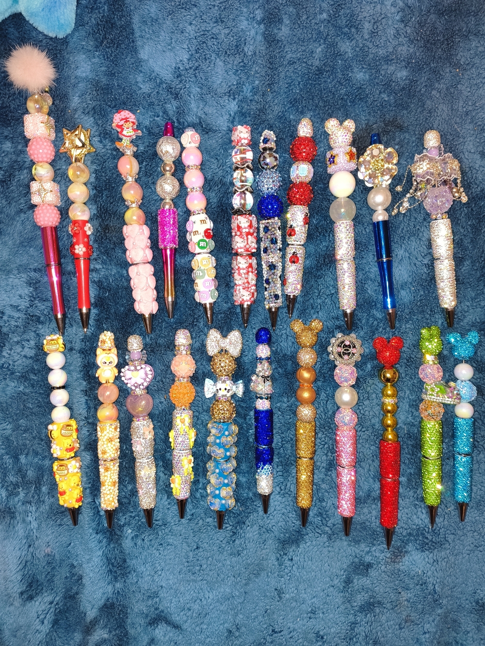 Decorative Beaded Adults & Kids Pens Assorted Colors Designs. Each Pen $7